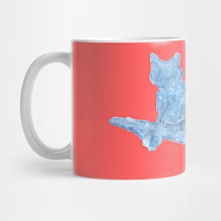 blue cat Mug